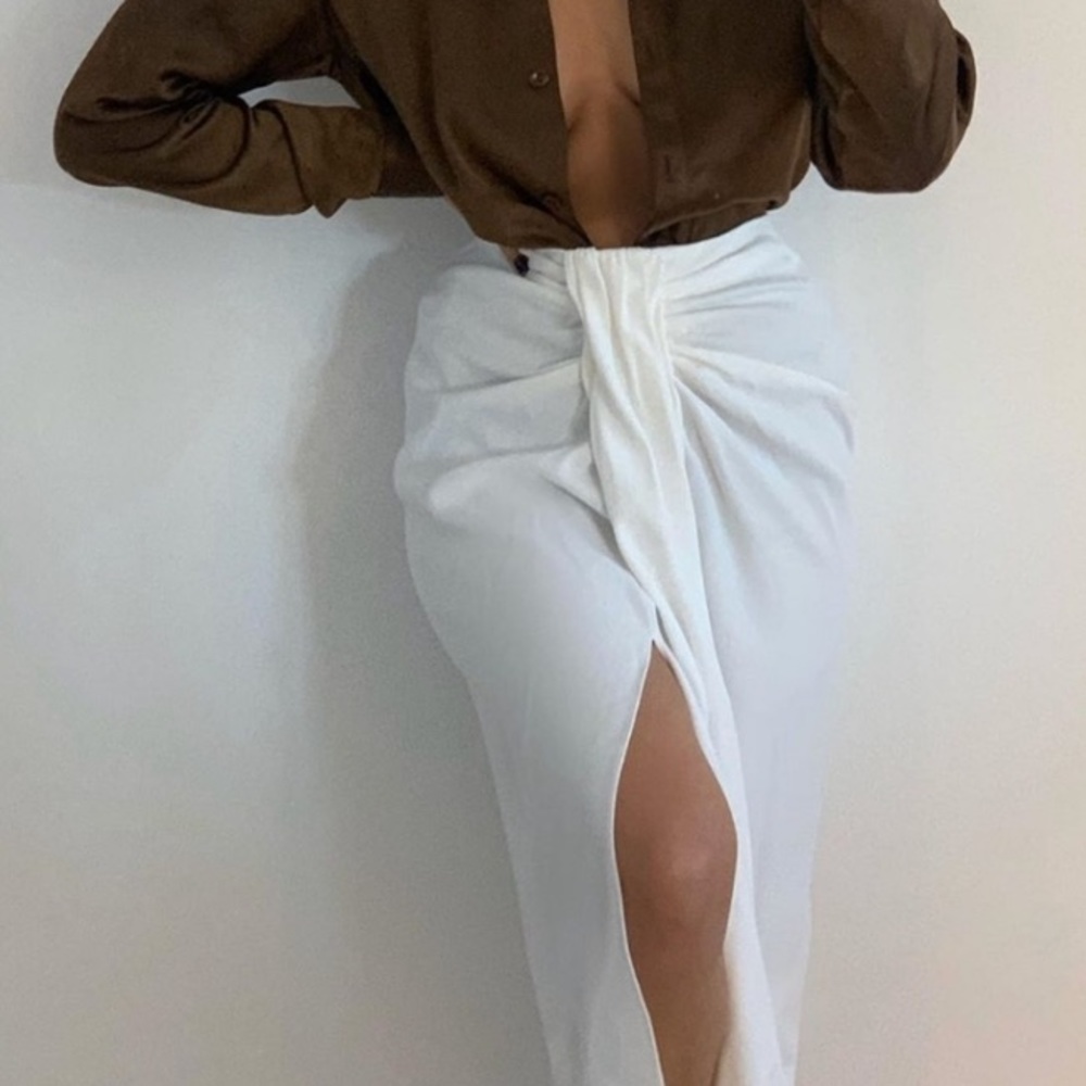 NWT - Zara Knotted Pareo Skirt - Picture 4 of 15